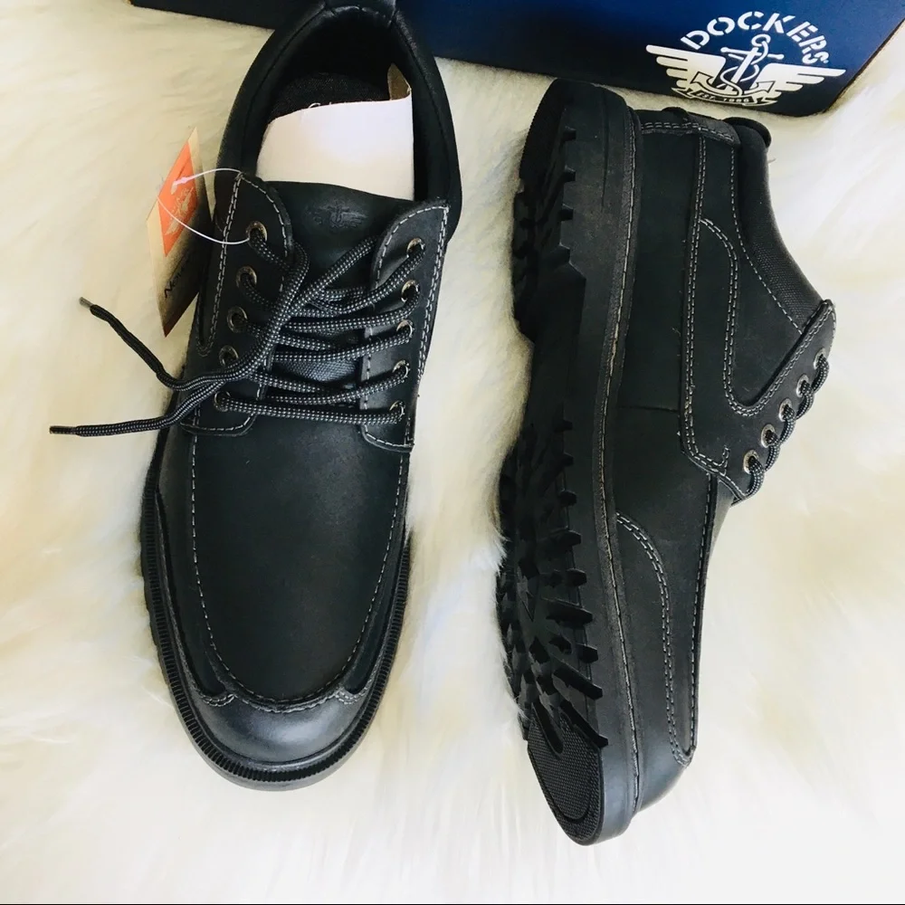 NEW Dockers Men's Overton Black Leather Shoes